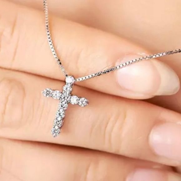 1.00 ct. t.w. Black and White Diamond Cross Pendant Necklace  DENKAYS CROSS NECKLACE 1